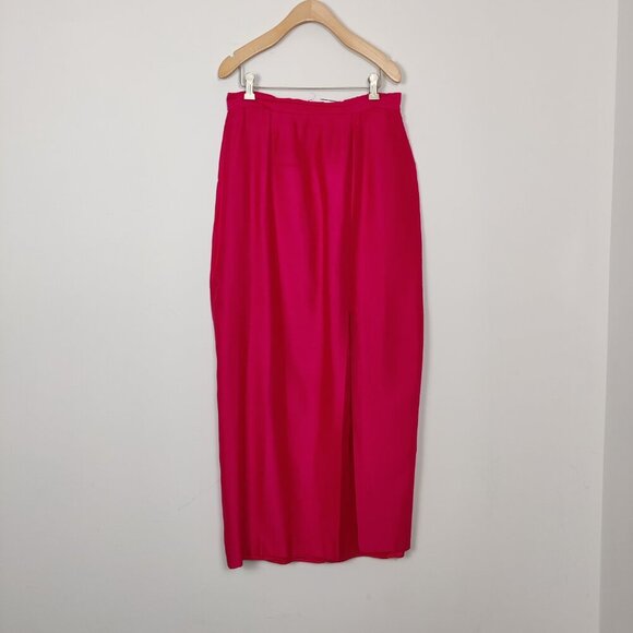 Vintage Algo Boutique Women's Pink Jacket & Maxi Skirt Set Sz Med Party Cocktail - Picture 2 of 16